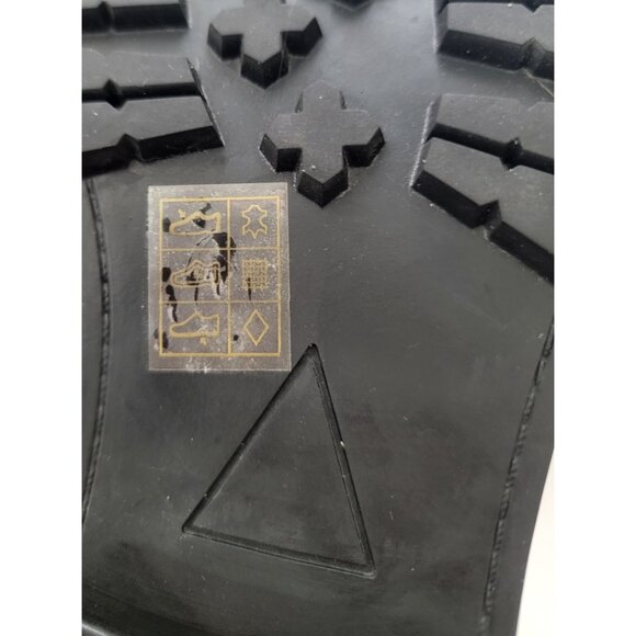 KELSI DAGGER BROOKLYN Black & Gray Checkered Leather Ankle Combat Boots Sz 7.5 - Picture 7 of 10